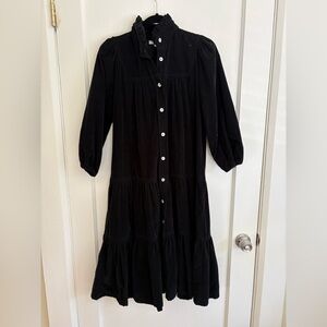 Horses dream dress black baby cord size 1